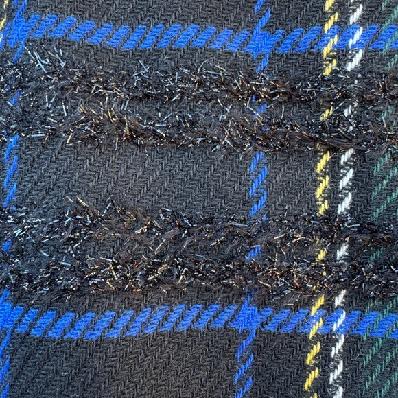 NWOT J.Crew plaid with metalic detail skirt - Picture 3 of 9